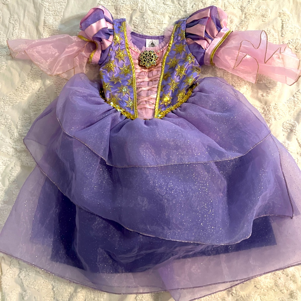 Disney Tangled Rapunzel Dress Costume, Size 4. Excellent Condition